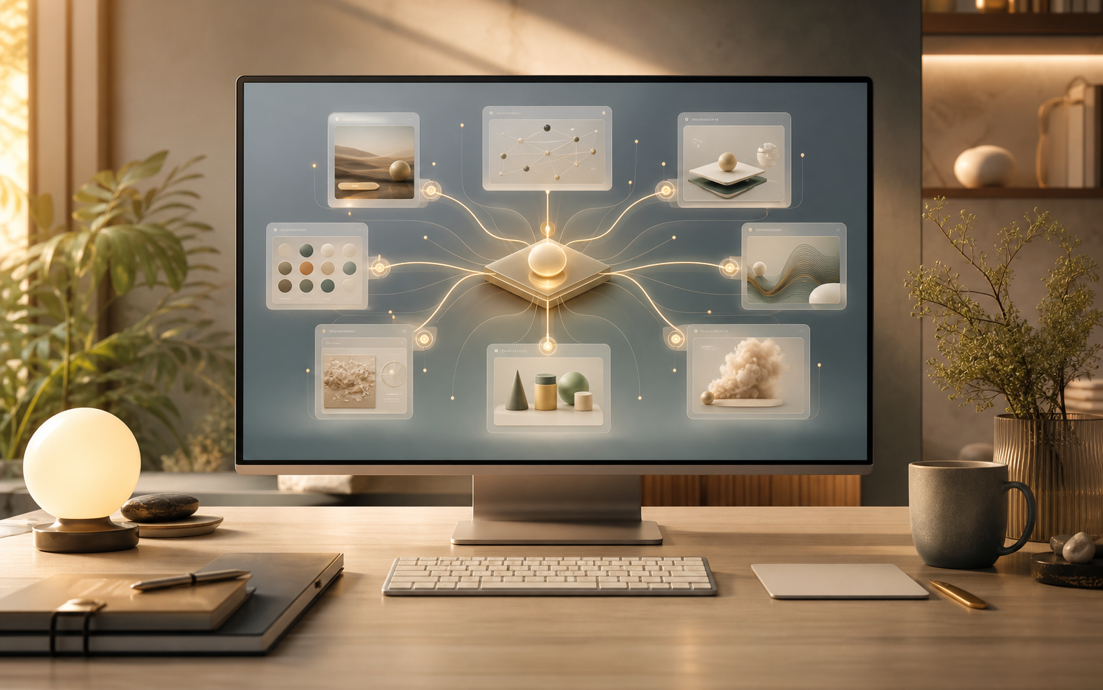 Visual AI work studio concept for Qctopus